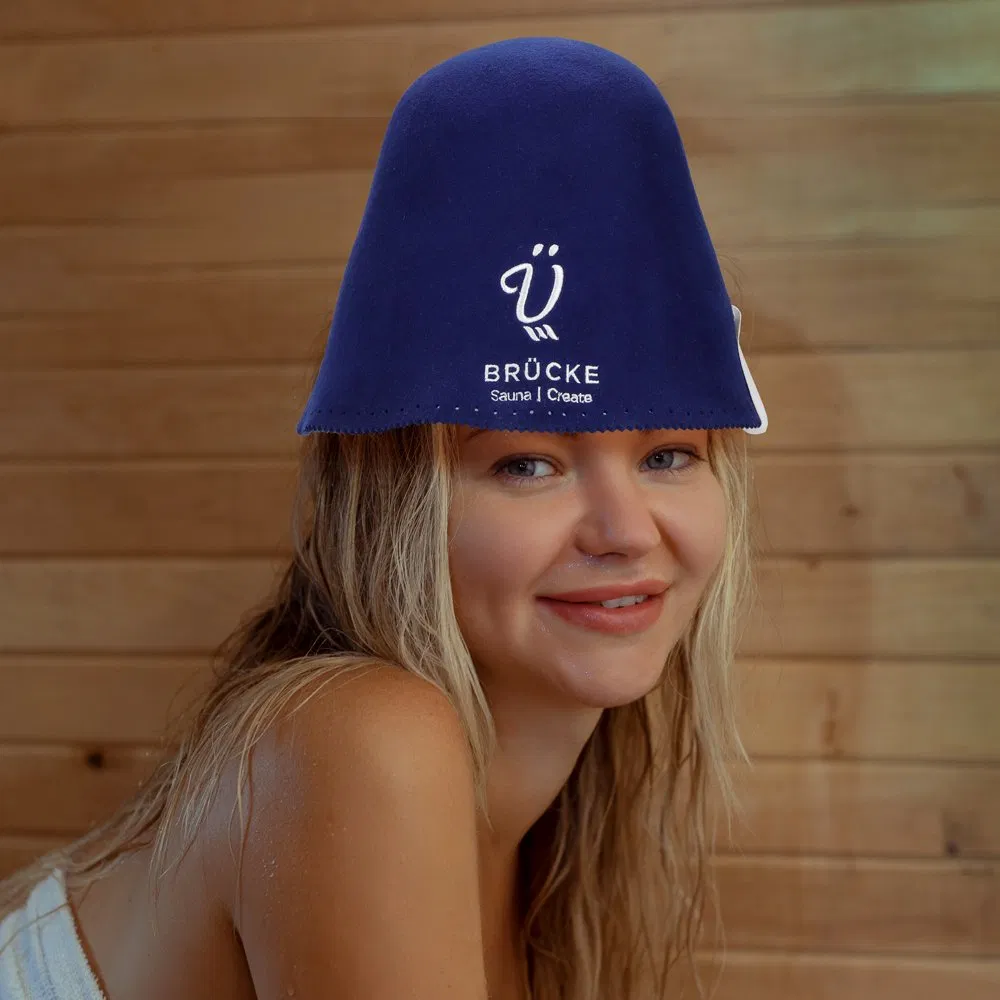 Eco-Friendly 100% Merino Sauna Hats Soft Felt with Logo for Women & Men