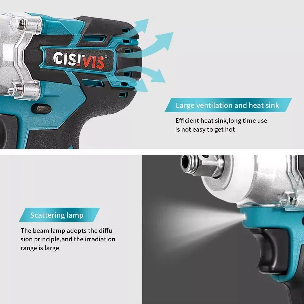 21V Cordless Impact Wrench Wheel Spanner Set