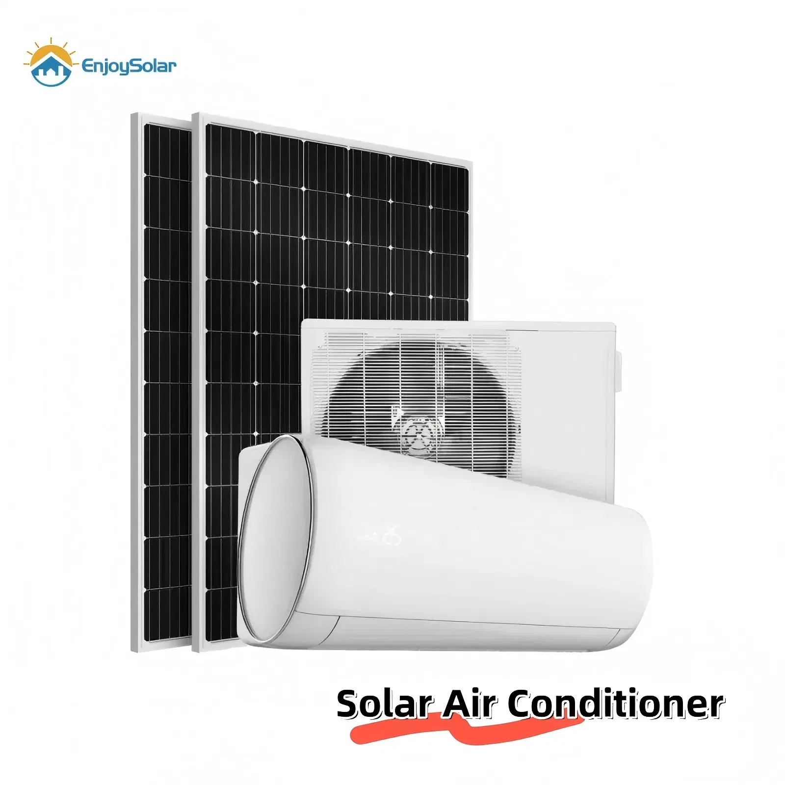 Гибридный солнечный кондиционер Deye 1-3 тонны с панелями