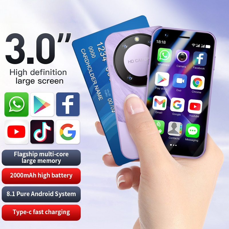 Factory Wholesale Mini Mate 50 PRO Smart Phone 3.0 Screen 3G Network Android Phone