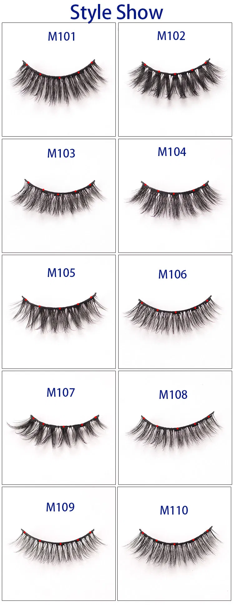 Wholesale High Quality Customized Eyelash Packaging Private Label Magnetic Eyelashes Eyeliner Lashes with Tweezers