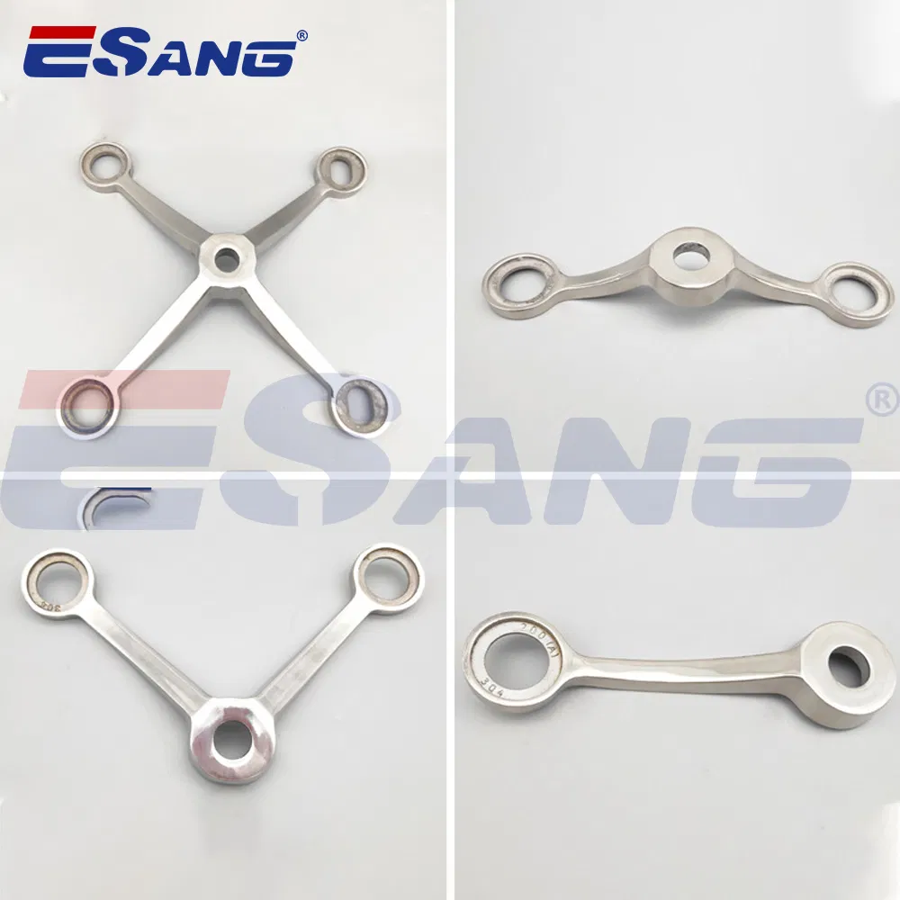 Esang Inox Hardware Wall Mount 90 Degree 304 316 Stainless Steel Spider Glass System