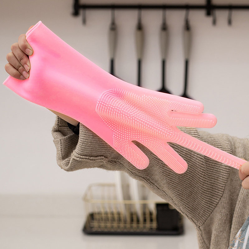 Esun Home Item Reusable Rubber Silicone Gloves for Cleaning