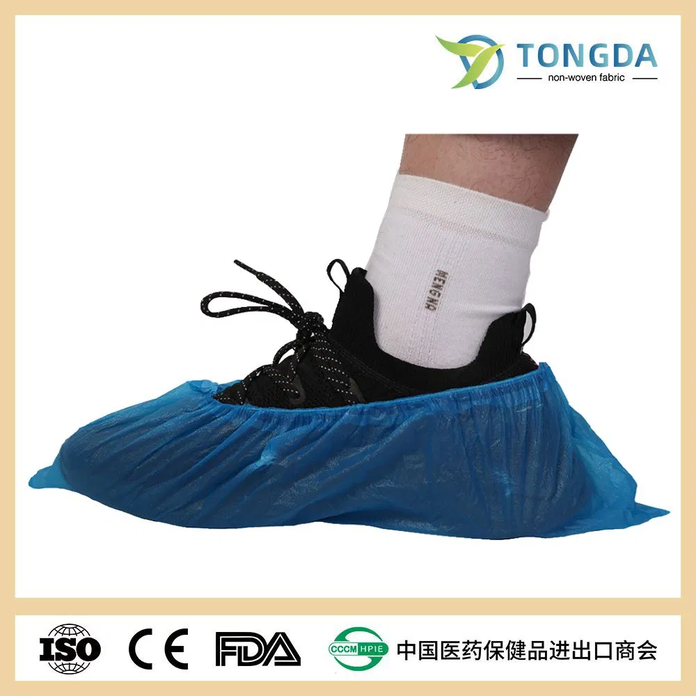 Best Quality Surgical Shoe Cover White CPE Disposable Blue Shoe Covers