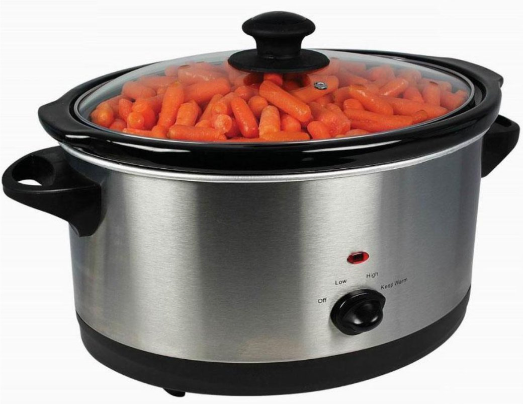 330W 6.5L Slow Cooker with Glid Glass