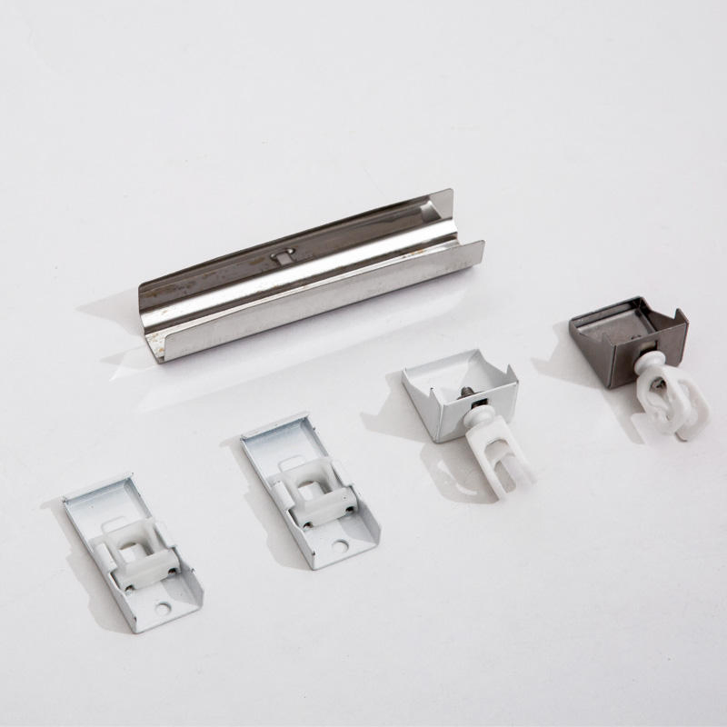 China Supplier Curtain Rail Track Accessories Set Curtain Runner Bracket End-Cap White Aluminium Alloy
