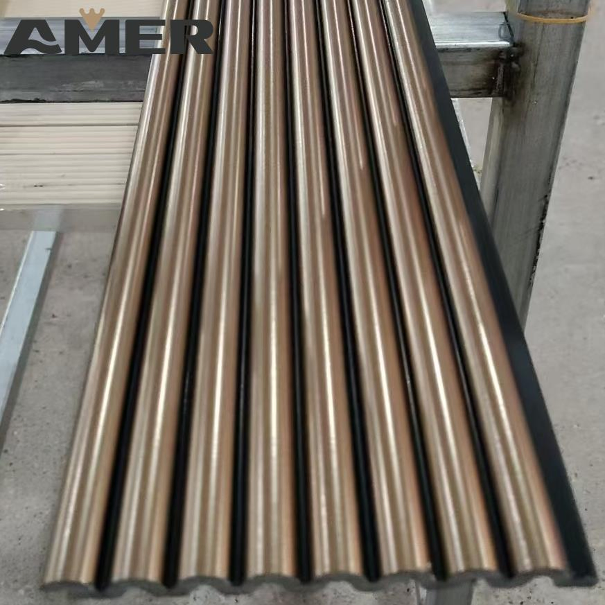 Factory Wholesale Price Waterproof Building Material Polystyrene Fluted Wall Panel Interior Decoration PS Wall Panel