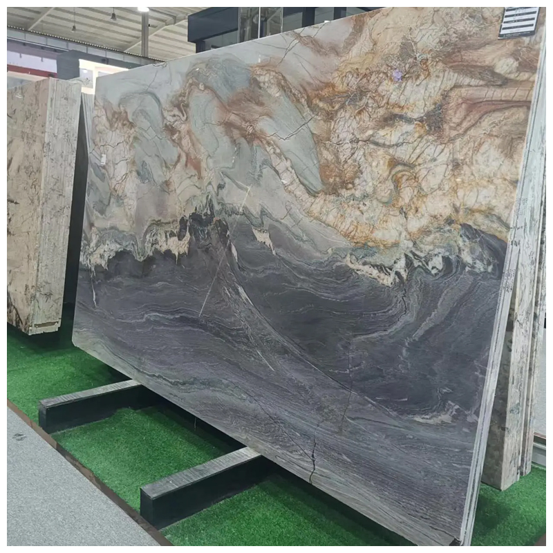 Brazilian Luxury Purple Aquarelle Quartzite Slabs for Villa Wall and Countertops