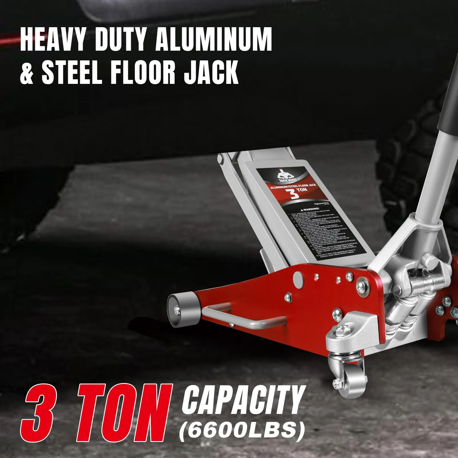 3 Ton Low Profile Racing Floor Jack Heavy Duty - GS Certified Safety Descent, Dual Piston Quick Lift Pump, 3.35 to 19.69 Inch Lifting Range Automotive Vehicle T
