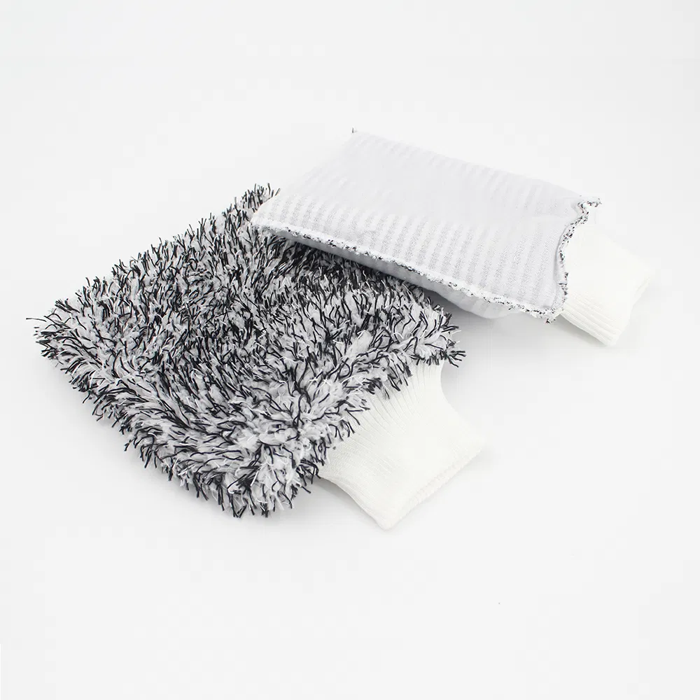 Wholesale Double Side Microfiber Washing Car Gloves Dust Removal Cleaning Window Microfibre Wheel Glass Detailing Care Car Wash Mitt