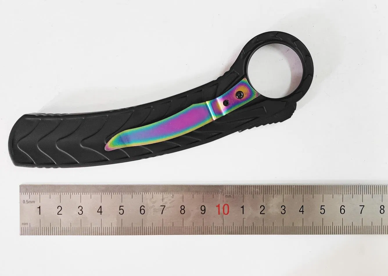 Rainbow Blade Karambit Auto Knives Combat Tactical Pocket Automatic Knife