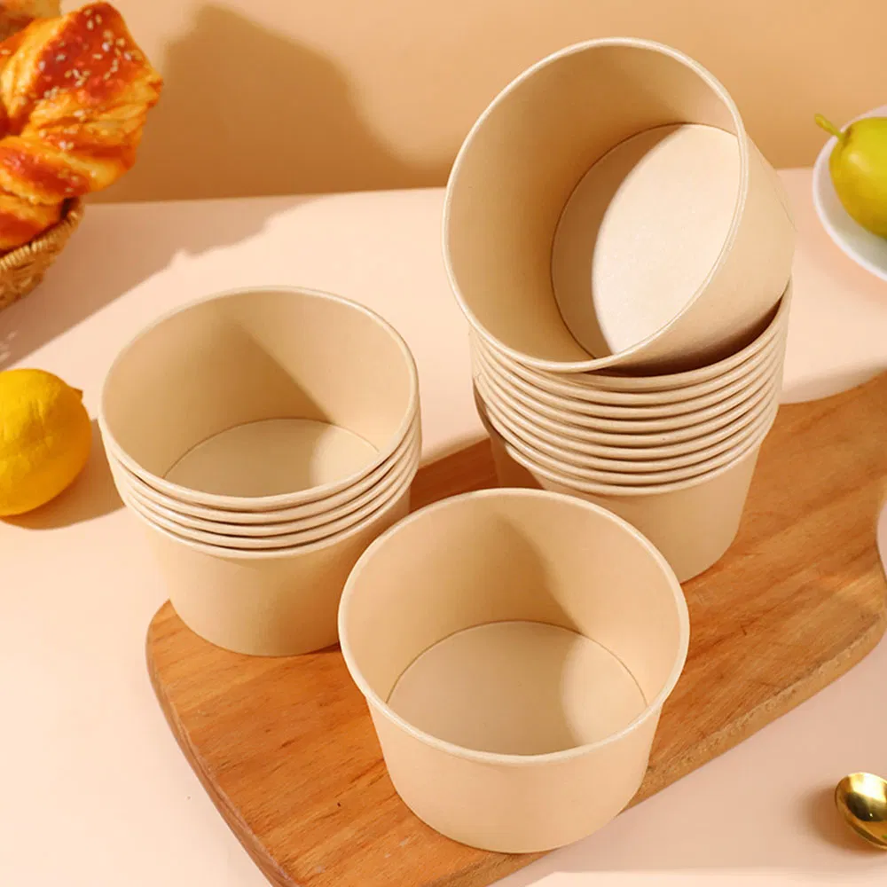 Бумажные тарелки и миски с логотипом для десертов и снеков