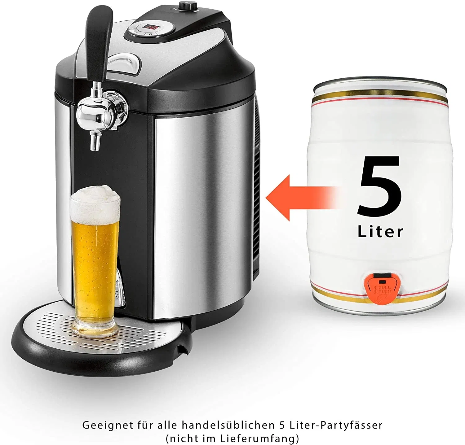 Draught Beer Dispenser Water Cooled Beer Keg Cooler