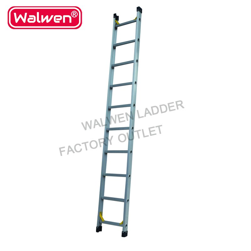 Long Single Straight Step Ladder Aluminum Trolley Step Ladder with Reasonable Price