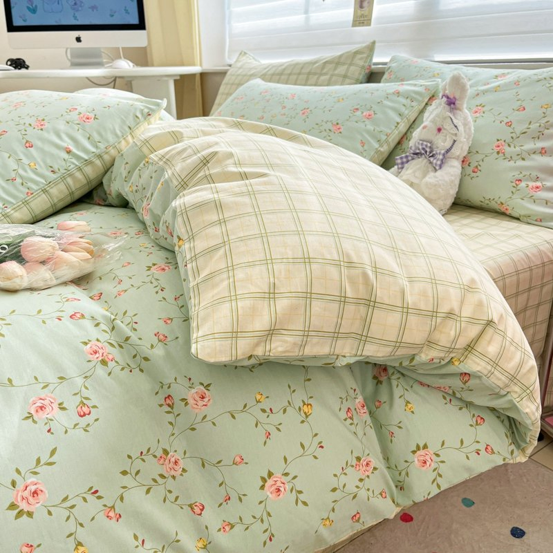 Wholesale European Bedroom Nantong Home Bedsheet Colcha 100% Cotton Bedding Set