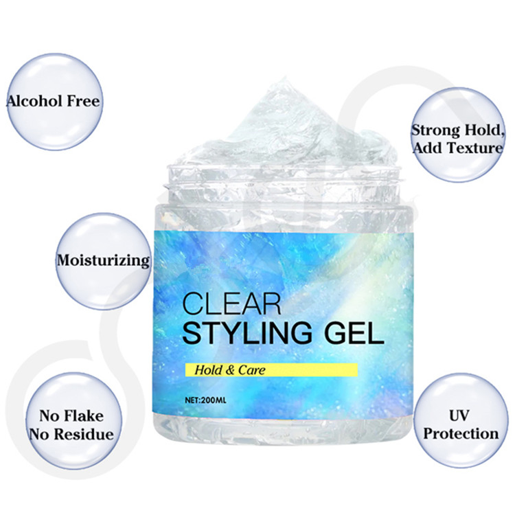 Private Label Ultra Hold Protein Hair Wax Shiny Hair Styling Clear Gel