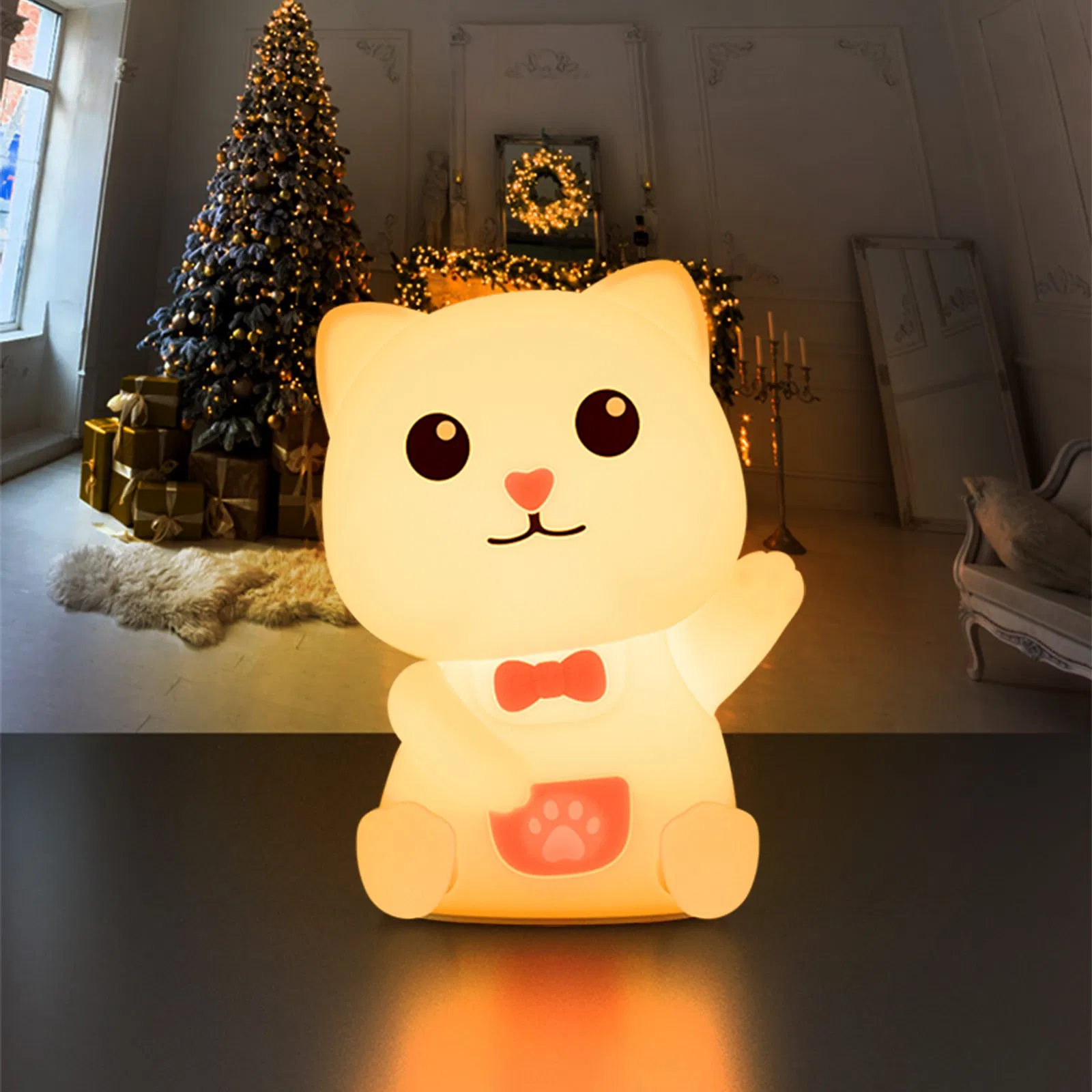 Силиконовый светильник Lucky Cat 198, сенсорное диммирование