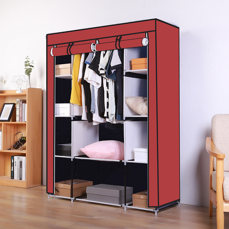 Costomized Modern Steel Wardrobe Cabinet Furniture Simple Assembly Wardrobe