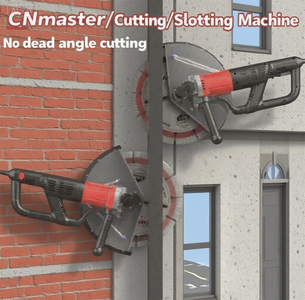 6000W 370mm 7370 Wall Reinforced Concrete Cutting Chaser Slotting Machine