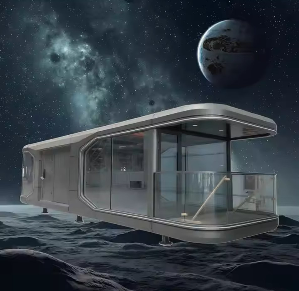 Space Capsule Mobile Hotel Prefabricated Modular Container House with Kitchen Bathroom