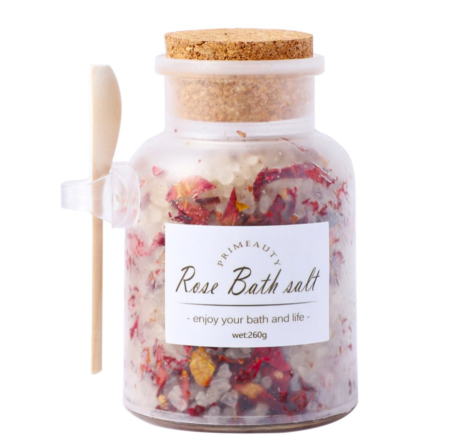 Online Wholesale in Stock Jordan Private Label Pure Natural Dead Sea Bath Salts with Dry Flowers Argan Oil
