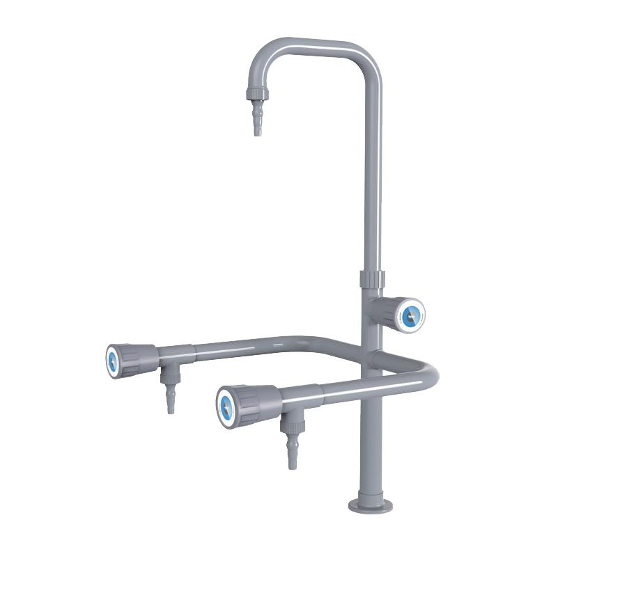 Laboratory Sink Faucet with Triple Outlet Taps for Educational Facilities