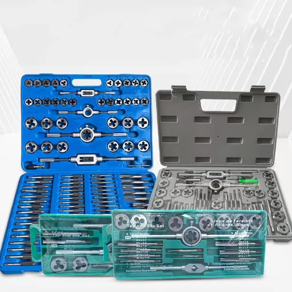 Tap and Die Tools Set Professional Threading HSS Hand Tap and Die Thread Tapping Tool Set