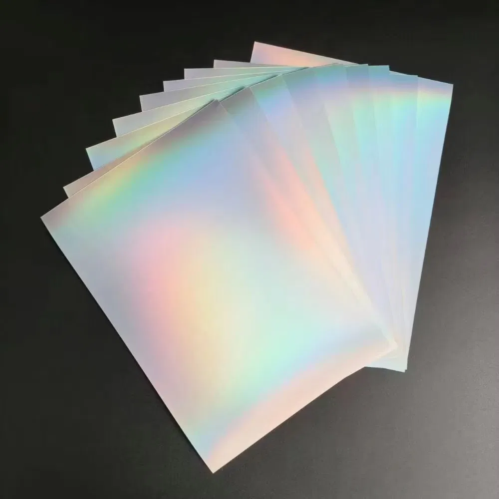 New PVC Card Hologram Lamination Overlay Film with Plain Surface for Stickers Customized Size