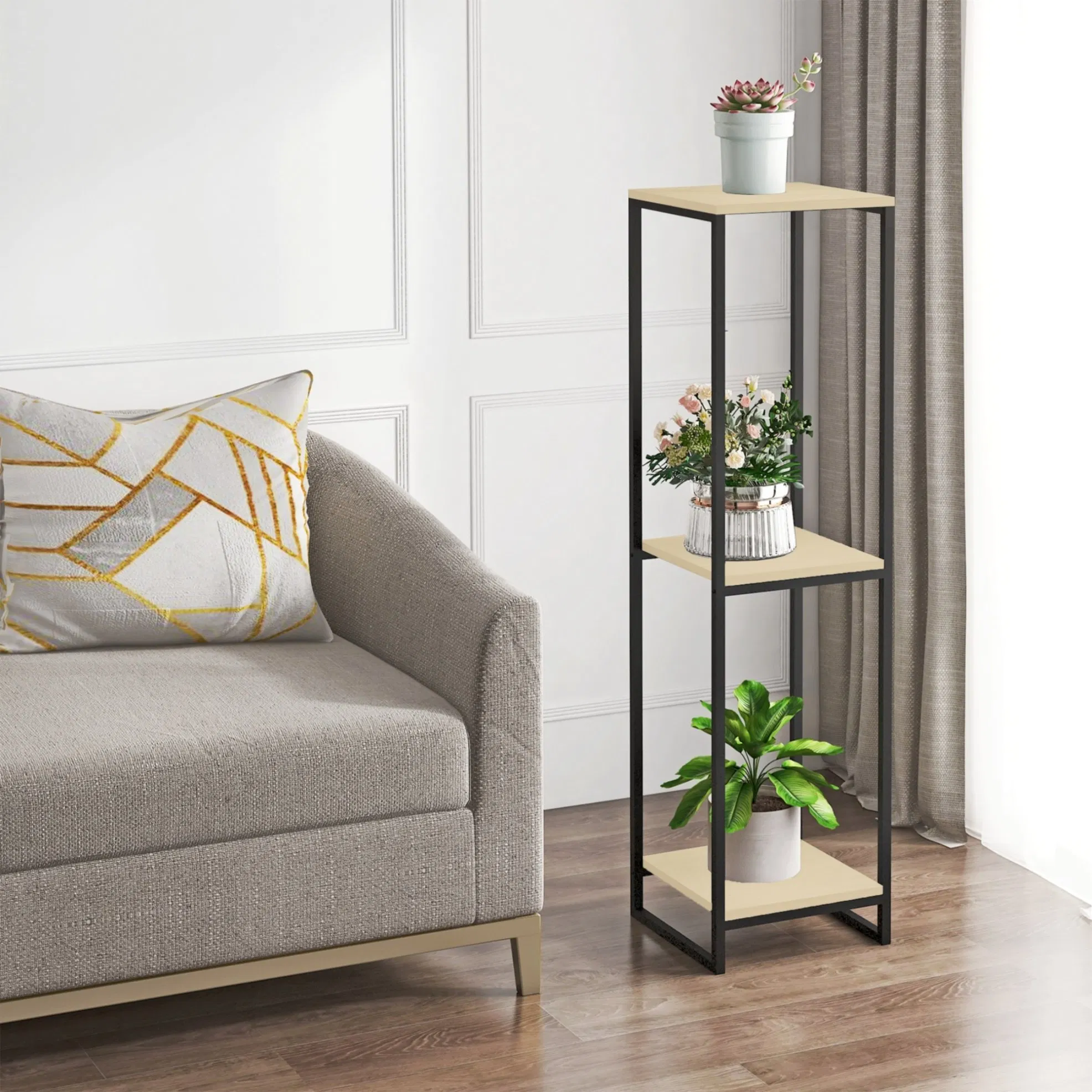 Multi-Layer Rust-Proof Easy to Install Space-Saving Indoor Display Plant Stand