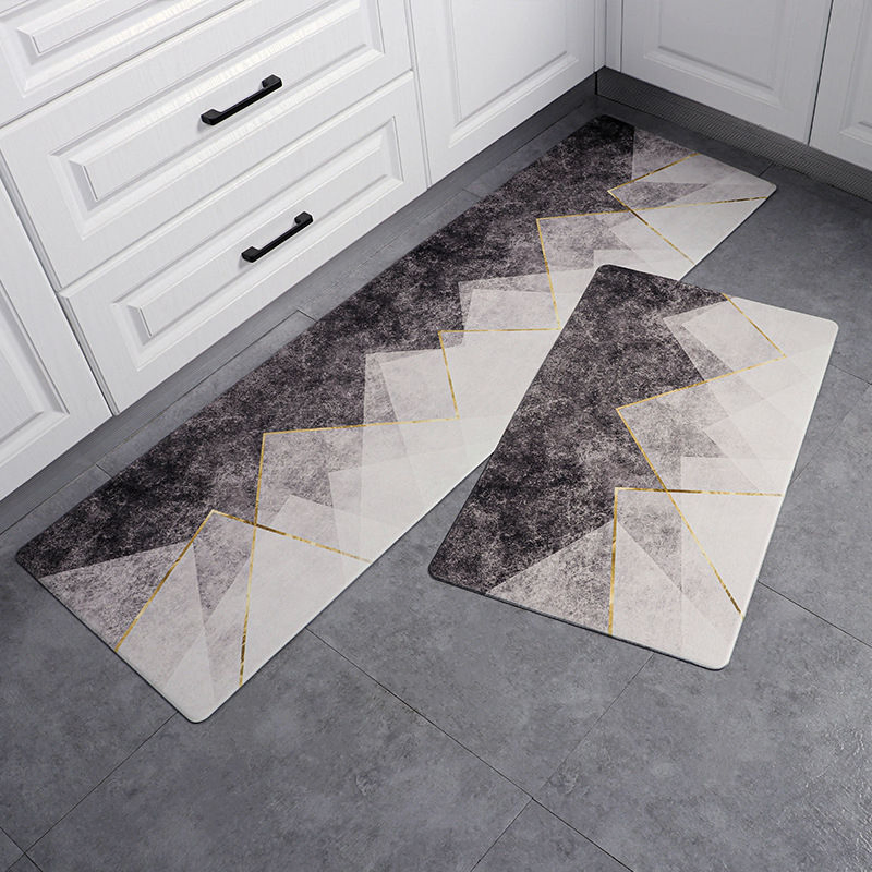 Washable PVC Kitchen Floor Mat Home Bathroom Hallway Balcony Anti-Slip Long Area Rug