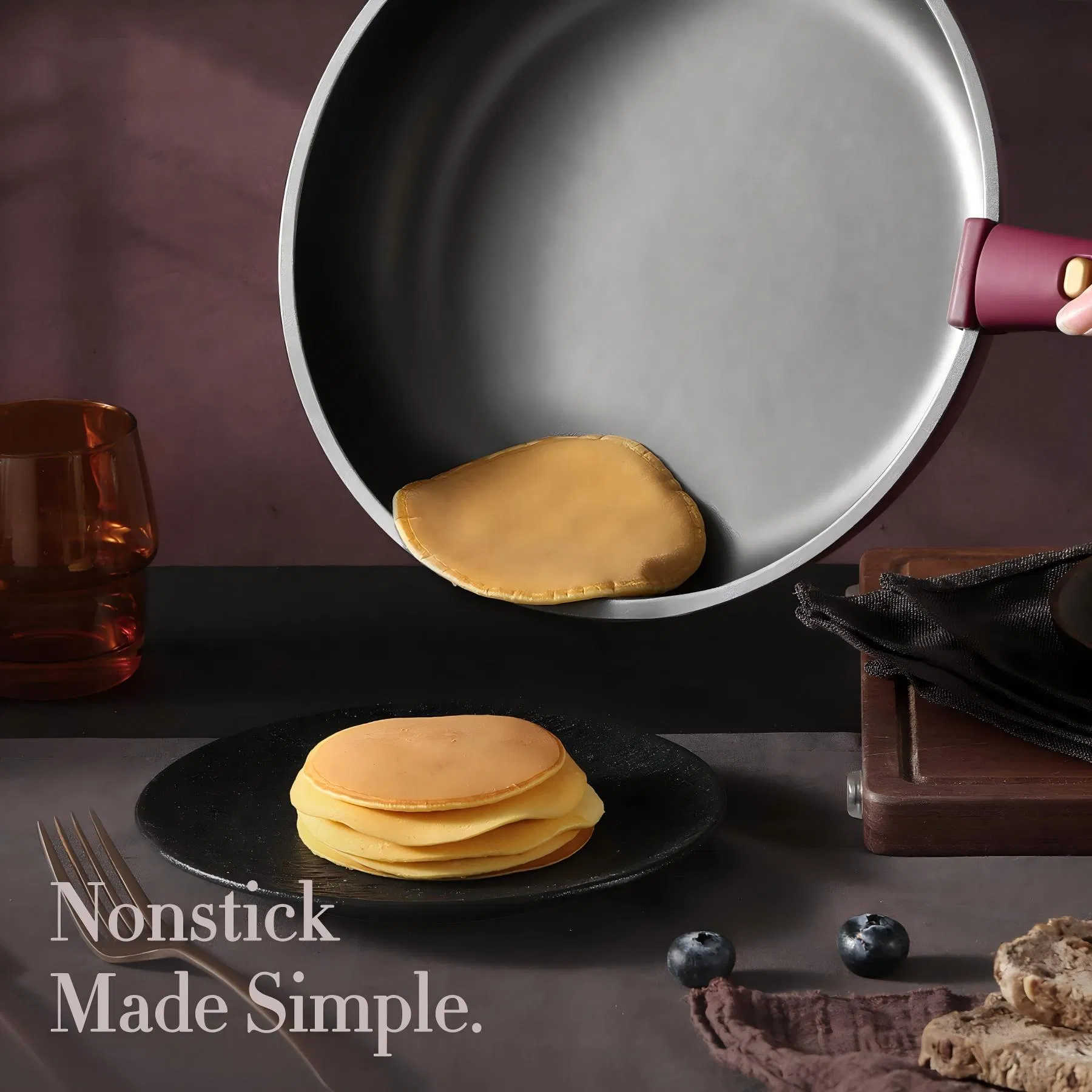 Wholesale Home Kitchen Use Nonstick 21PCS Aluminum Pots and Pans Set with Removable Handle