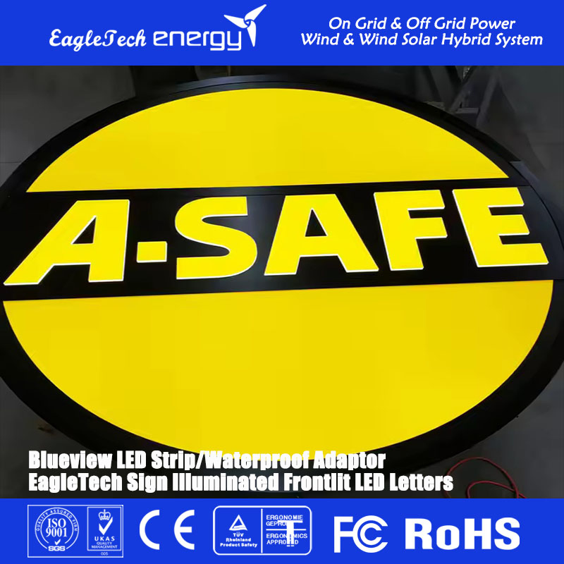 Outdoor Used LED Sign Board Stainless Steel LED Halolit and LED Frontlit 3D Sign Letter for Business or Shop