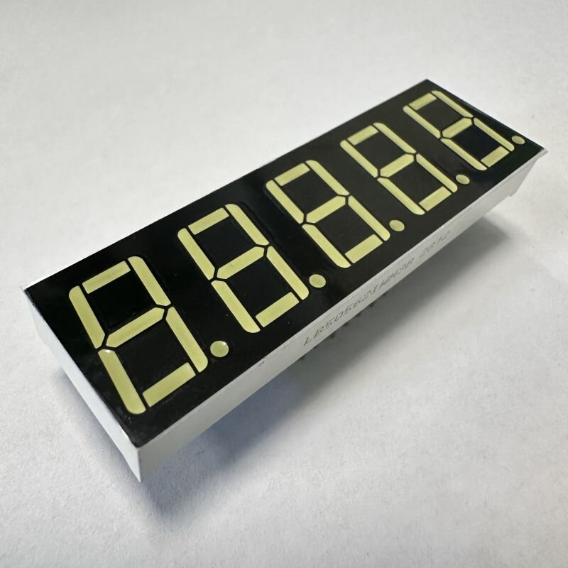 Amber 5digit 7 Segment LED Display Common Cathode for Process Control