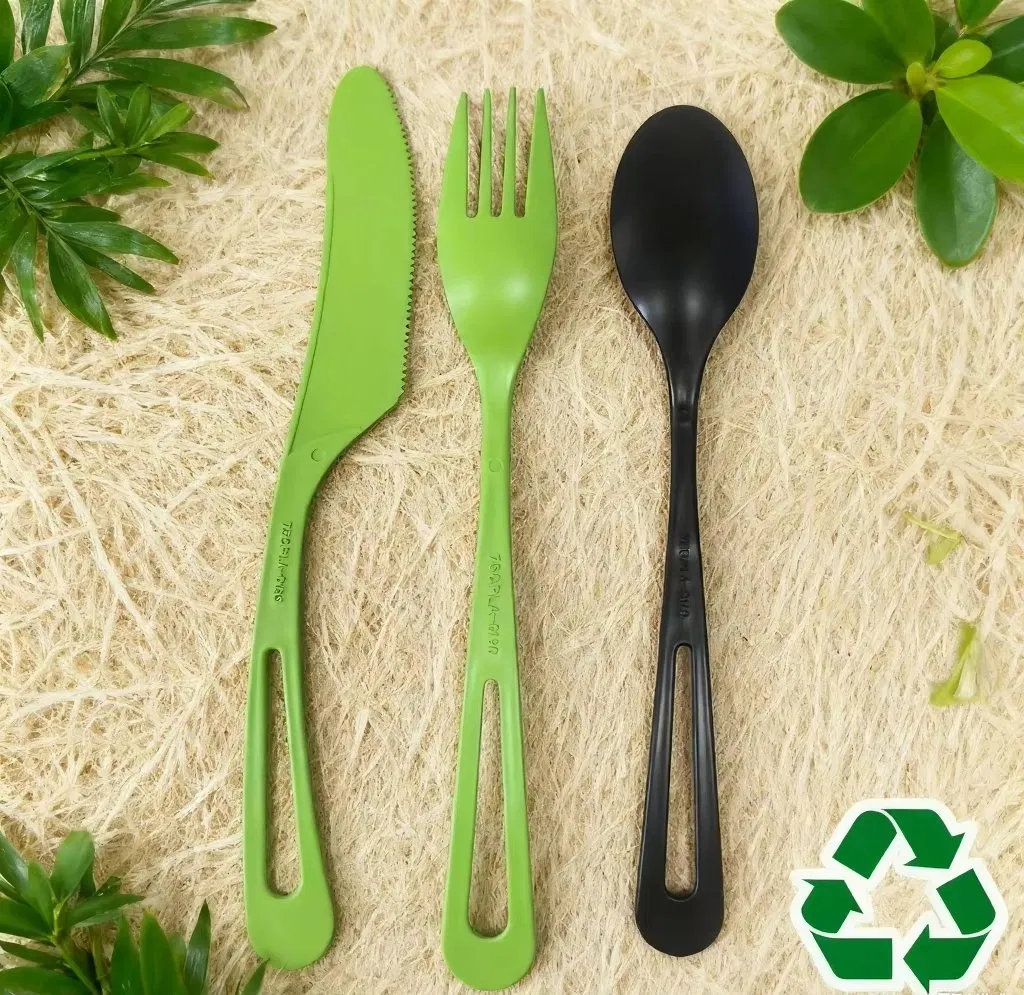 Eco Friendly Customizable PLA Fork Spoon Set Disposable Utensils