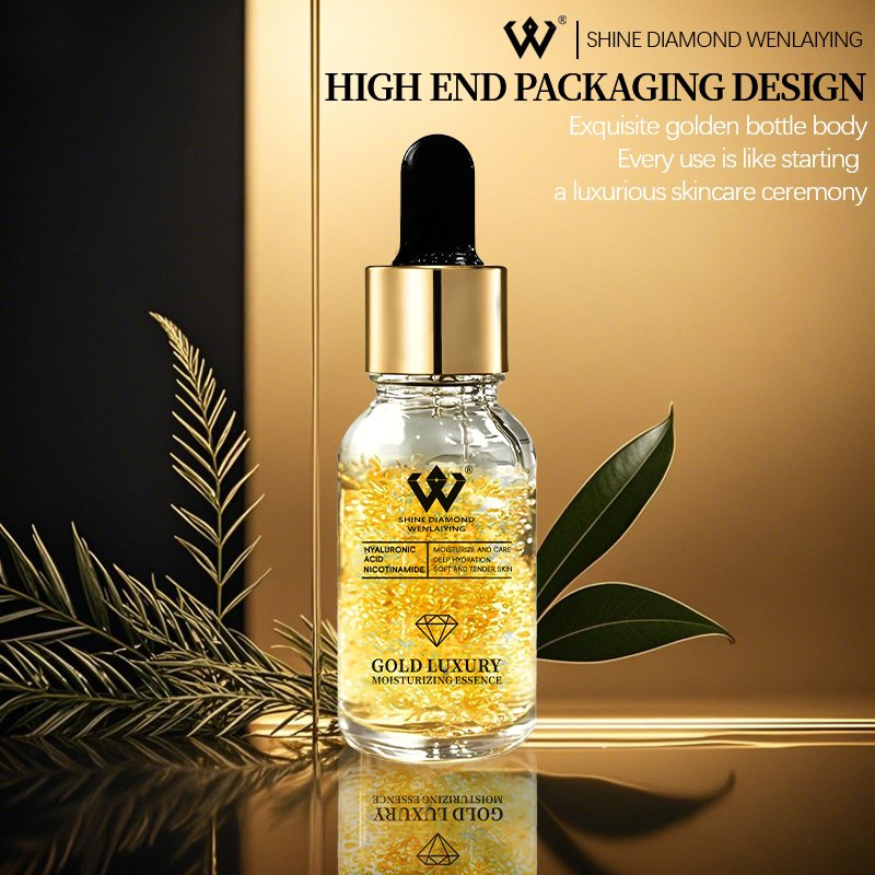 24K Gold-Plated Product, Rich in Organic Collagen, Highly Moisturizing and with Remarkable Whitening Effect, Organic Facial Essence