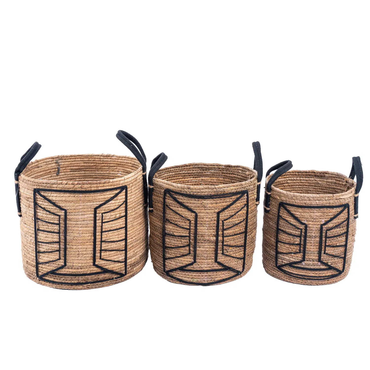 Customized Handwoven Water Hyacinth Grass Home Storage Basket