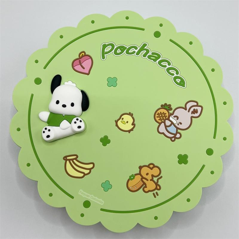 Customized Anti-Slip Heat-Resistant Soft PVC Rubber Beer Tea Cup Silicone Coaster