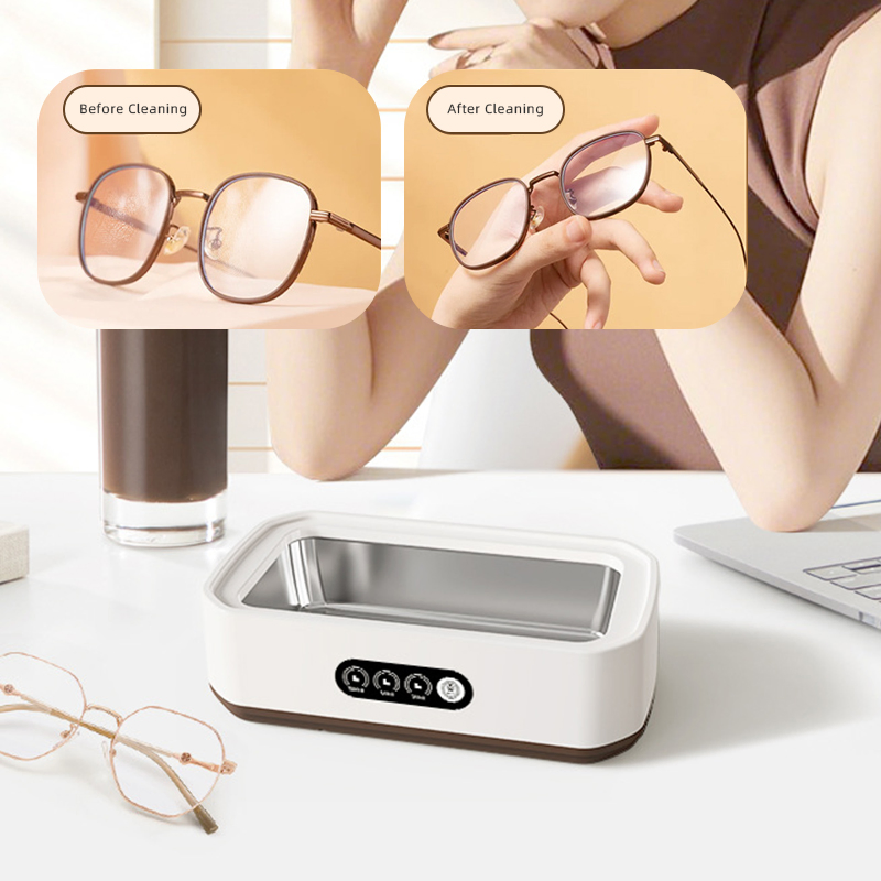 Mini Ultrasonic Cleaner for Makeup Brushes Eyeglasses Jewelry Denture Watch