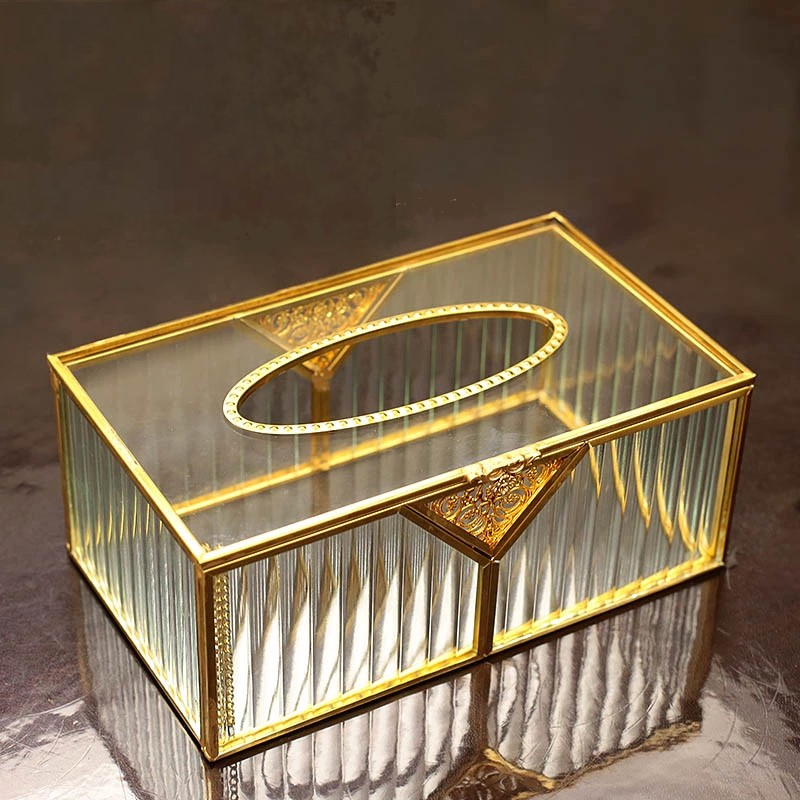 Glass Vintage Tissue Box Facial Tissue Box