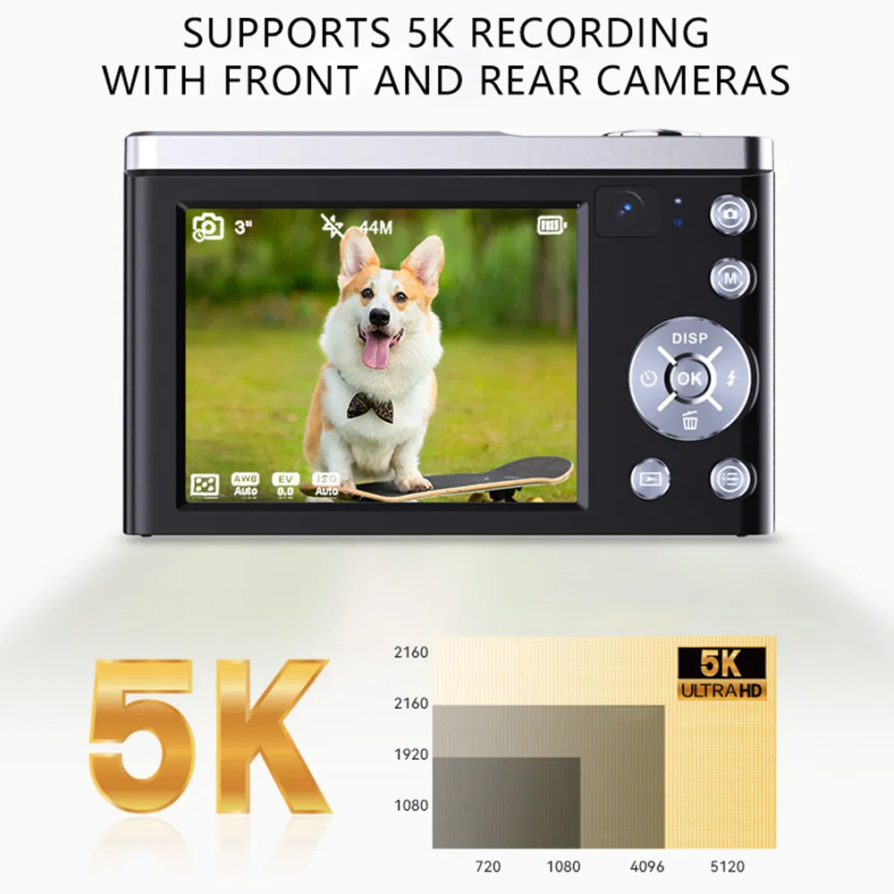 DC305X 5K 56MP Kids Camera - 10X Optical Zoom, Vlogging, EU Plug