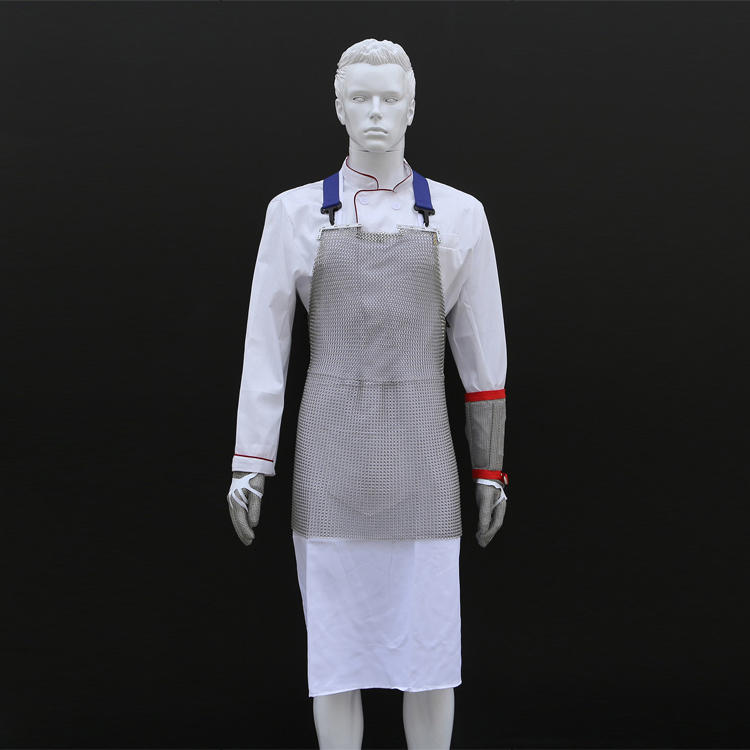 Mesh Butcher Tunic Chainmail Ring Mesh Apron Butcher Wearing Chainmail Apron