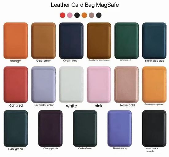 Phone Leather Wallet with Magsafe Magnetic Card Holder
