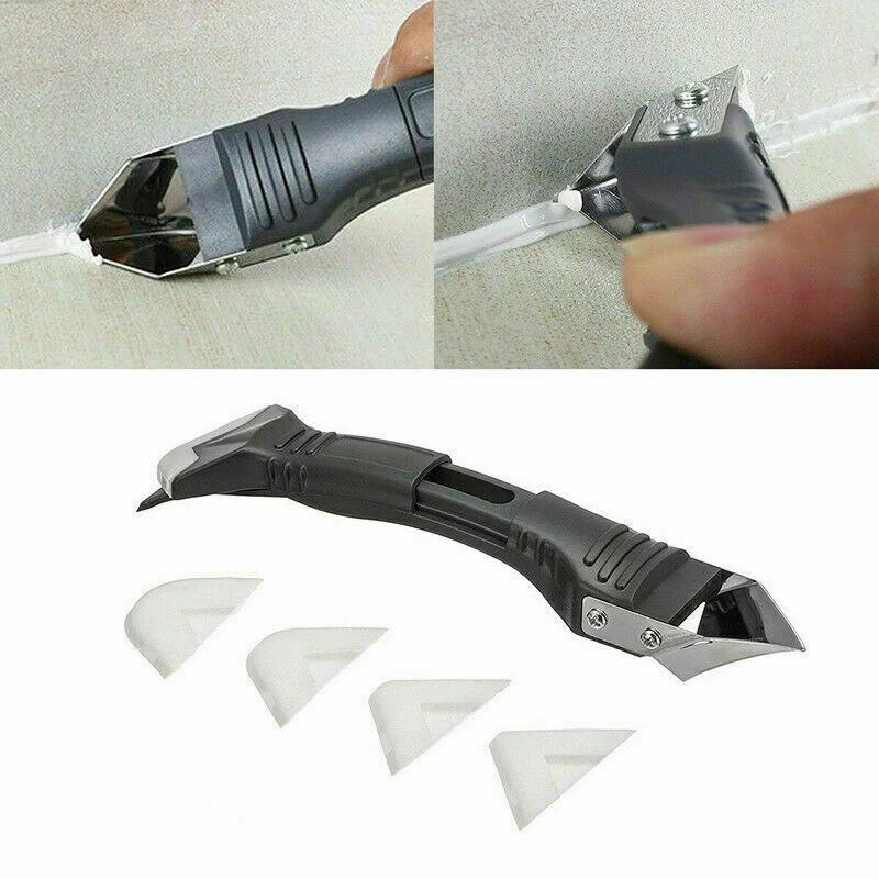Jnz Quick Supply Caulking Tool Ceramic Sealant Scraper with Stainless Steel Head