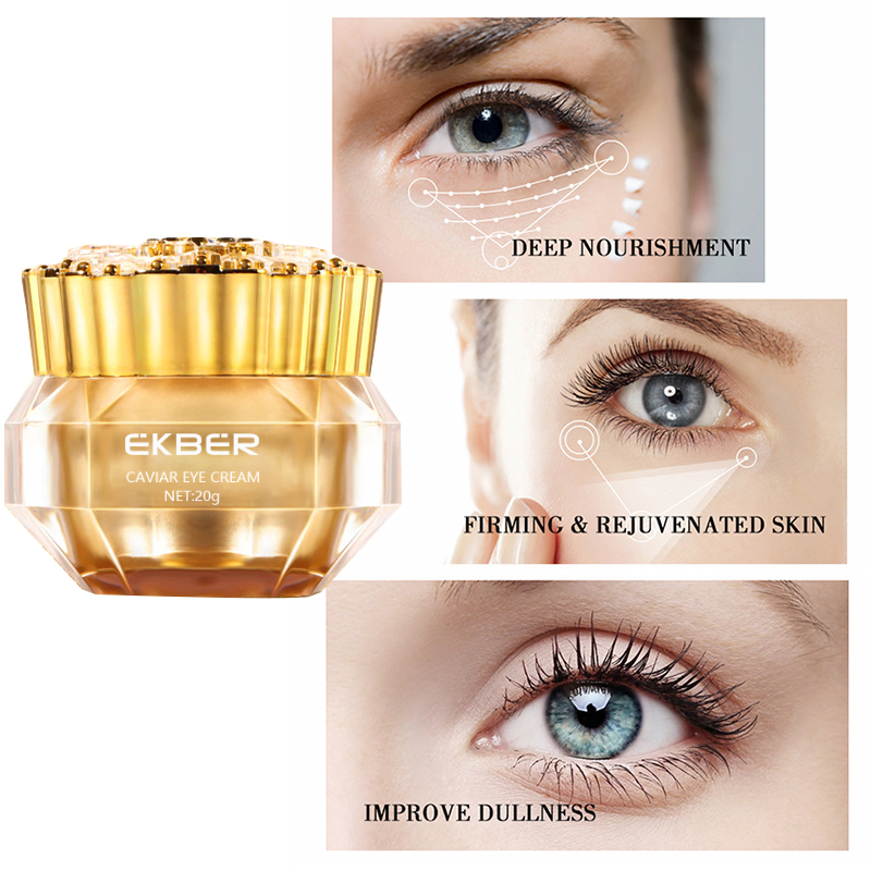 Organic Under Eye Cream Dark Circles Puffy Eye Bags Removal Caviar Moisturizing Tender Xanthan Gum Eye Cream