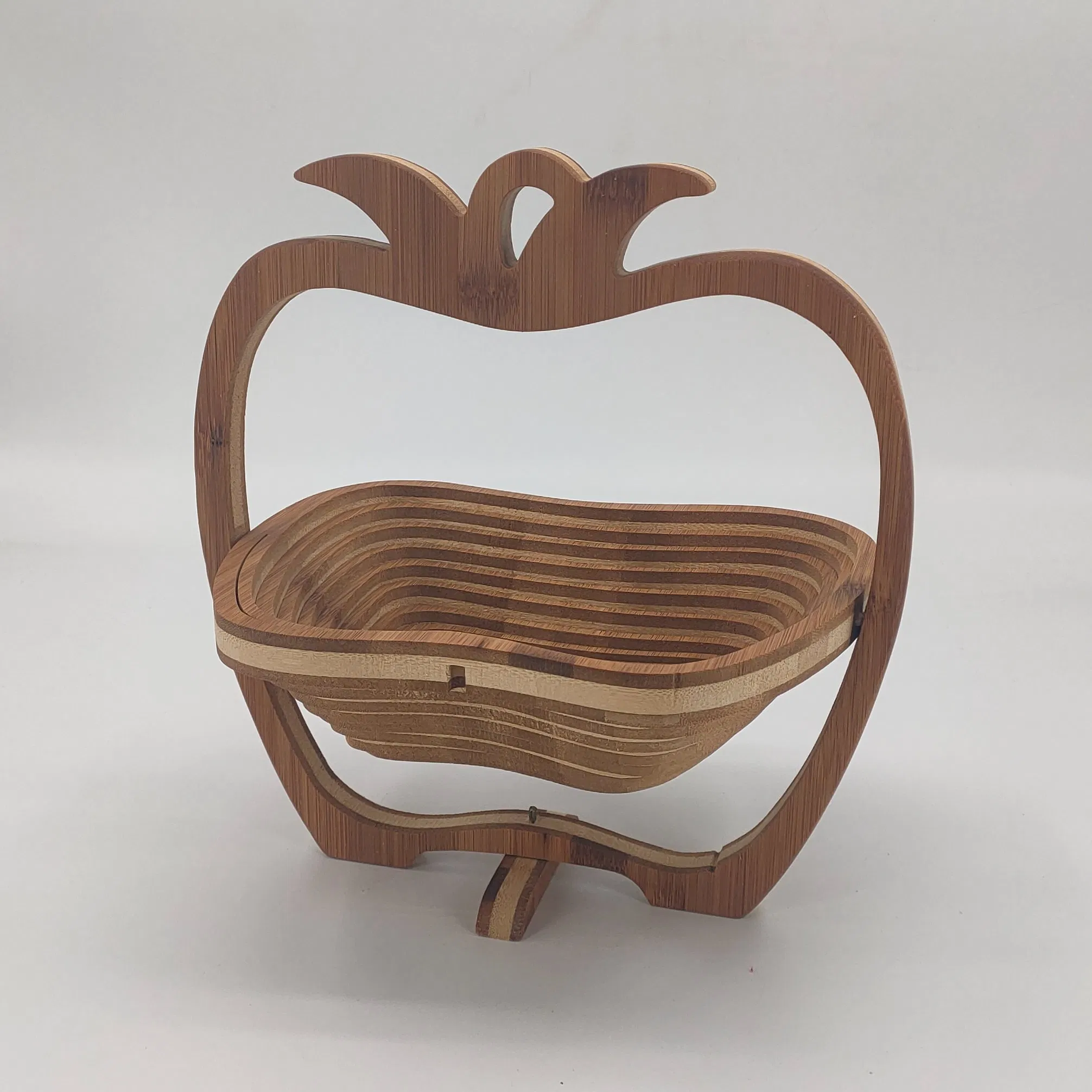 Carbonized Bamboo Wood Fruit Basket of Cute Pineapple Shape