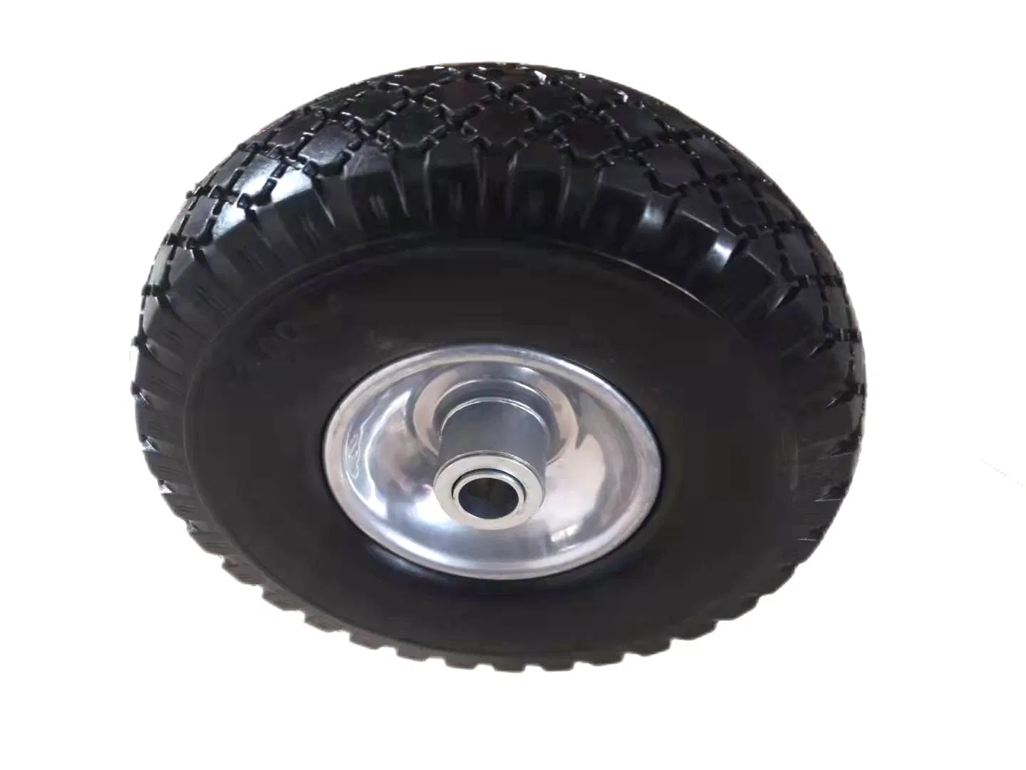 Small Wheelbarrow Wheel Kit Flat Free Rubber Solid Wheels for Yard Carts