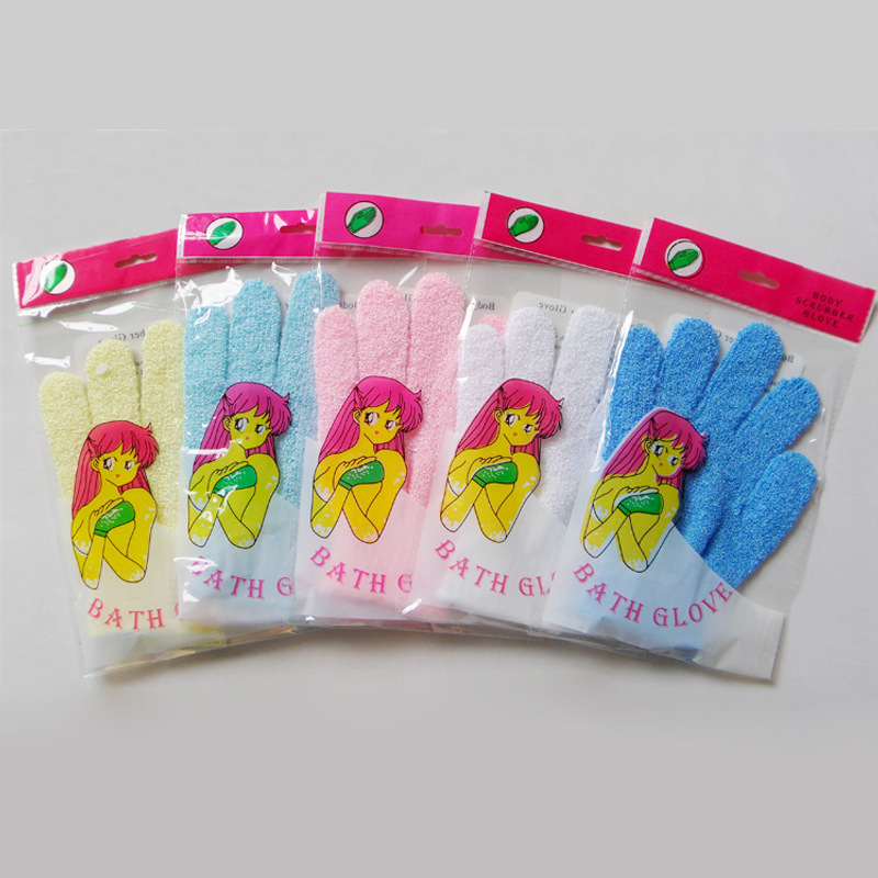 Wholesale Cheap Nylon Material Finger Bath Glove
