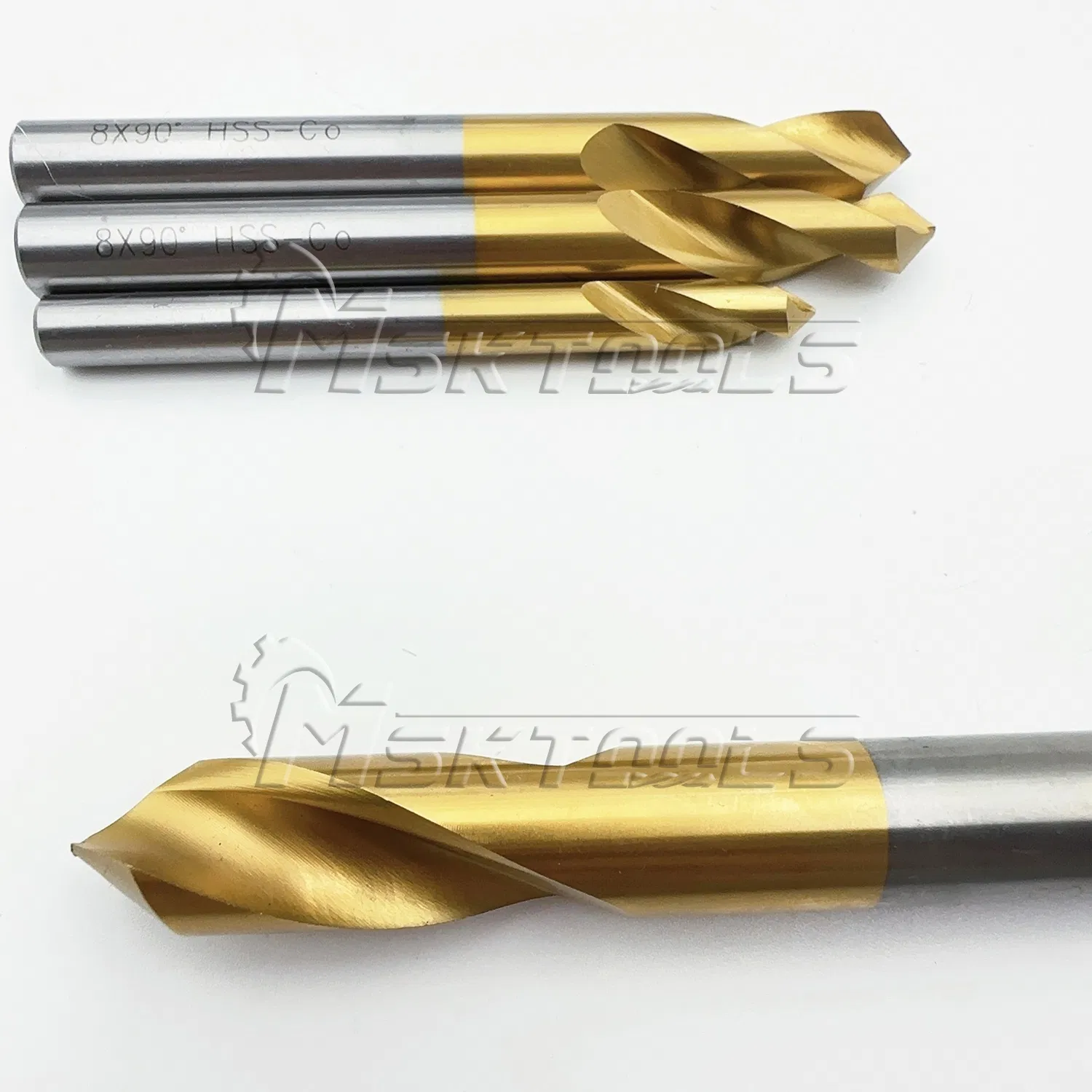 Premium High Speed Steel Tin Coating 90 Deg Spotting Drill for Metal
