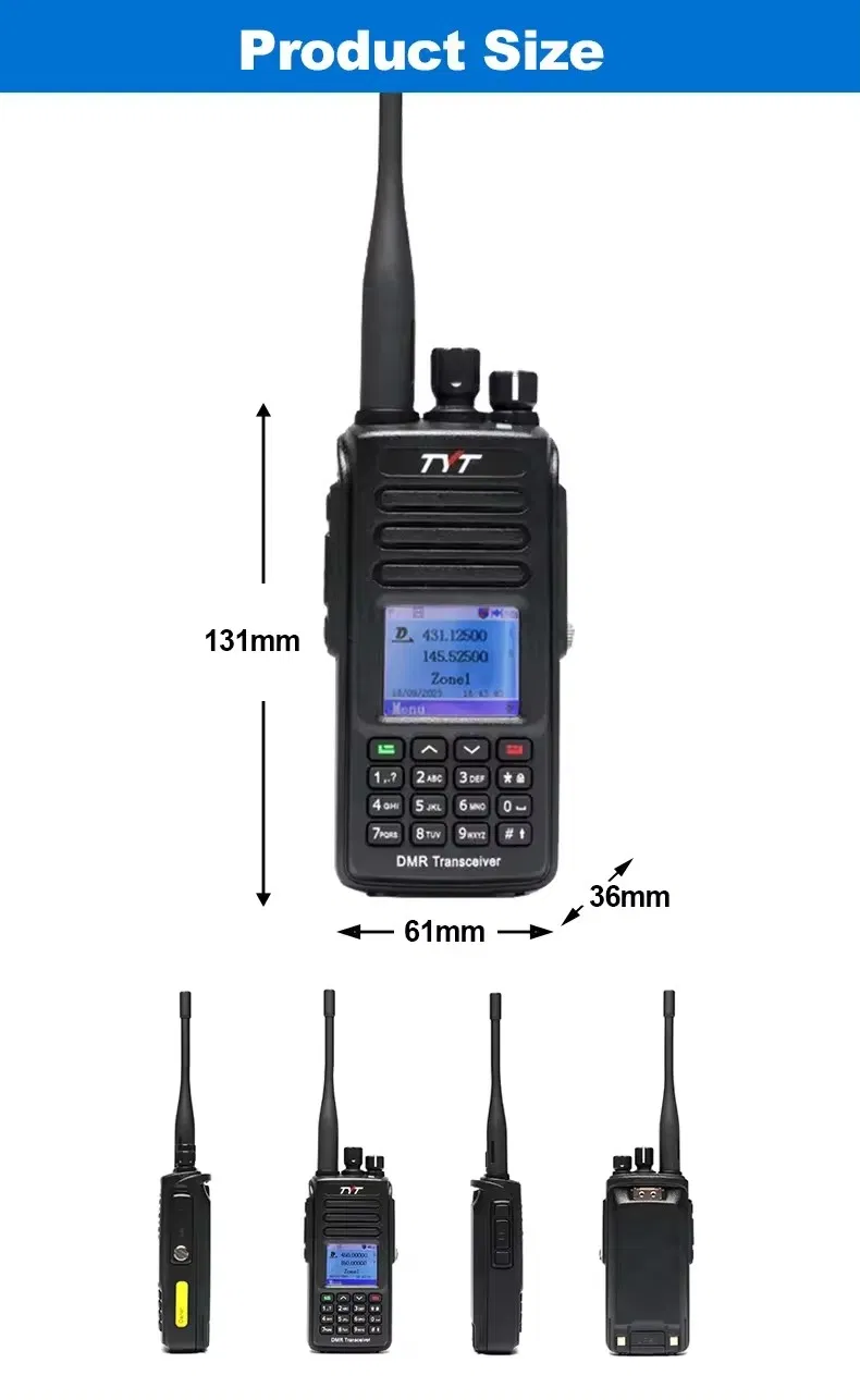 Tyt MD-UV390 5W Dmr Portable Radio with Keypad