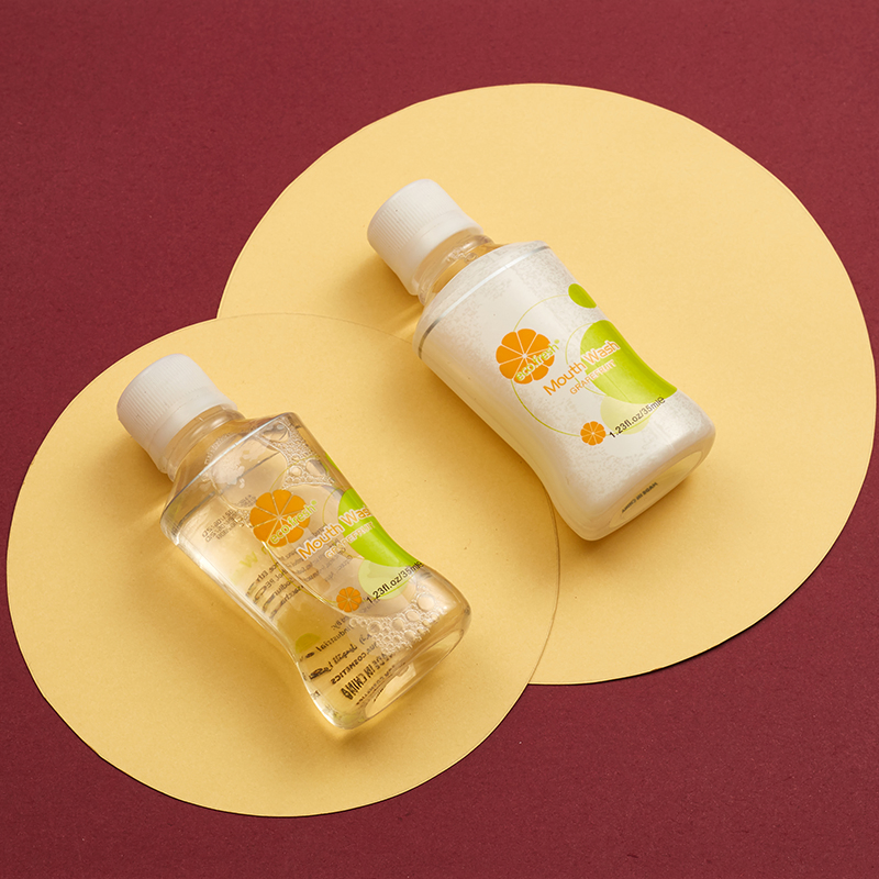 OEM Grapefruit Flavor 35ml Alcohol Free Mouth Wash Hotel Travel Portable Disposable Herbal Concentrated Mini Mouthwash